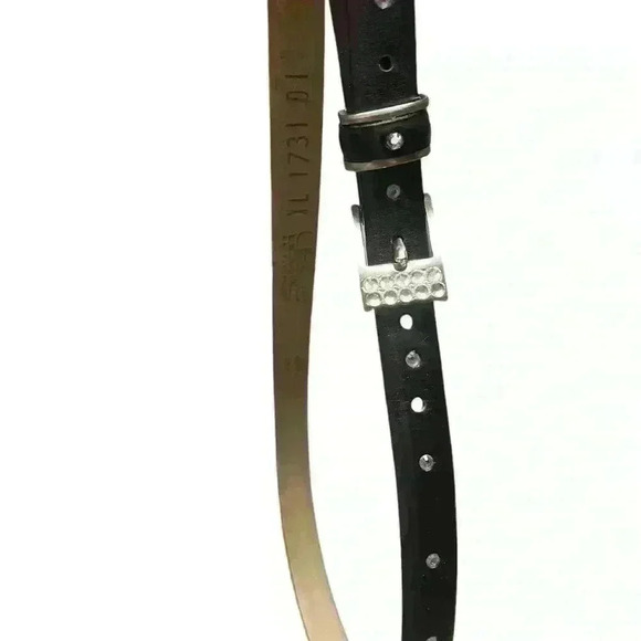 BB Simon Crystal Belt XL with Black with Crystals Made in Italy